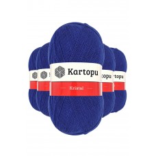 5 Adet Kristal Çift Katlı El Örgü Lif İpi Lacivert K627 