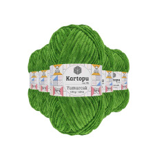 5 Adet Yumurcak Kadife El Örgü İpi Yeşil K469 