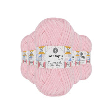 5 Adet Yumurcak Kadife El Örgü İpi Bebe Pembe K768 