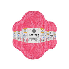 5 Adet Yumurcak Kadife El Örgü İpi Pembe K798 