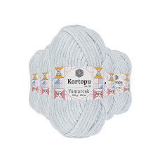 5 Adet Yumurcak Kadife El Örgü İpi Açık Gri K919 