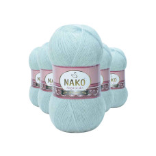 5 Adet Angora Lüks El Örgü İpi Saraylı Mint 10471 