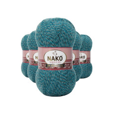 5 Adet Angora Lüks El Örgü İpi Petrol Muline 21357 