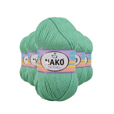 5 Adet Elite Baby El Örgü İpi Tüylenmeyen Bebek Yünü Siyam Yeşili 10001 