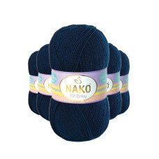 5 Adet Elite Baby El Örgü İpi Tüylenmeyen Bebek Yünü Lacivert 10094 