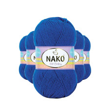 5 Adet Elite Baby El Örgü İpi Tüylenmeyen Bebek Yünü Saks Mavi 10346 