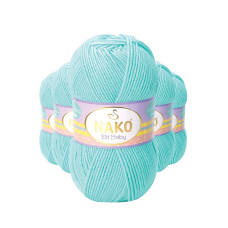 5 Adet Elite Baby El Örgü İpi Tüylenmeyen Bebek Yünü Açık Turkuaz 10535 