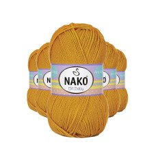 5 Adet Elite Baby El Örgü İpi Tüylenmeyen Bebek Yünü Parlak Altın 1636 