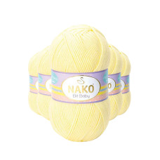 5 Adet Elite Baby El Örgü İpi Tüylenmeyen Bebek Yünü Limonata 3664 