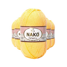 5 Adet Pırlanta Amigurumi El Örgü İpi Yünü Saman Sarı 215 