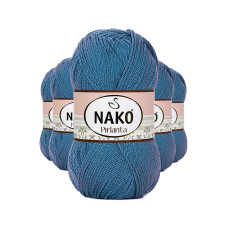 5 Adet Pırlanta Amigurumi El Örgü İpi Yünü Turkuaz 3409 