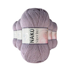 5 Adet Süper İnci El Örgü İpi 100 gr Üzüm Suyu 10155 