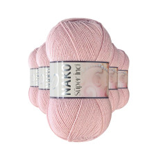 5 Adet Süper İnci El Örgü İpi 100 gr Pembemsi Pudra 10275 