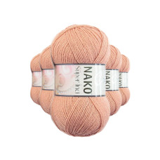 5 Adet Süper İnci El Örgü İpi 100 gr Badem İçi 11071 