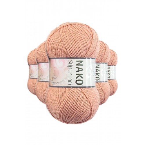 5 Adet Süper İnci El Örgü İpi 100 gr Badem İçi 11071