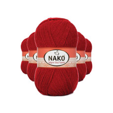 5 Adet Süper İnci El Örgü İpi 100 gr Koyu Kırmızı 1175 