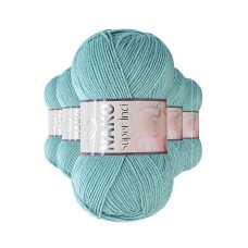 5 Adet Süper İnci El Örgü İpi 100 gr Mint Yeşili 2524 