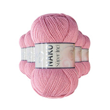 5 Adet Süper İnci El Örgü İpi 100 gr Gül Kurusu 275 