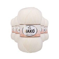 5 Adet Süper İnci El Örgü İpi 100 gr Ekru 300 