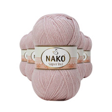 5 Adet Süper İnci El Örgü İpi 100 gr Gül Goncası 318 