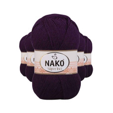 5 Adet Süper İnci El Örgü İpi 100 gr Mor 3260 