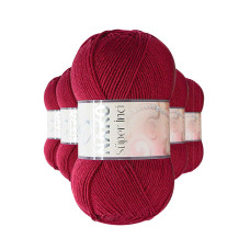 5 Adet Süper İnci El Örgü İpi 100 gr Vişne Çürüğü 3630 