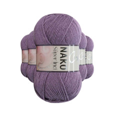 5 Adet Süper İnci El Örgü İpi 100 gr Açık Mürdüm 6684 