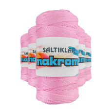 5 Adet Polyester Makrome İpi 1545 Pembe 100 gr 