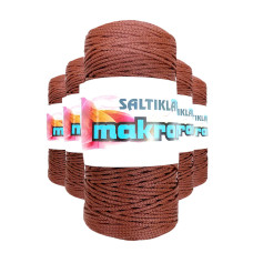 5 Adet Polyester Makrome İpi 2060 Taba 100 gr 