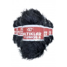 5 Adet Yumoş Sakallı El Örgü Ipi Yünü SİYAH 