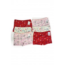 6 Adet Kız Çocuk Desenli Penye Boxer 403 