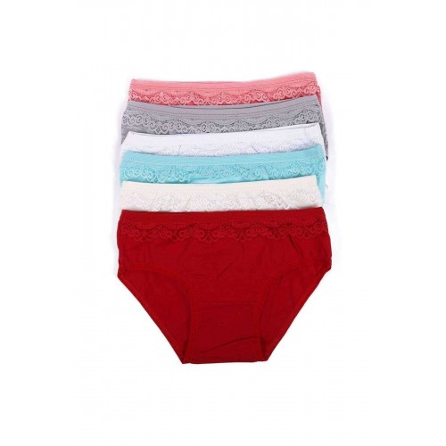 6 adet Kız Çocuk Dantelli Kız Bikini 408