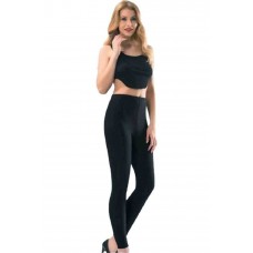 Kota Kadın Uzun Paça Katlamalı Likralı Sporcu Düz Tayt Siyah 4000 