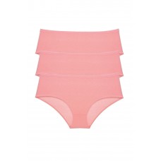 3 Adet Kadın Yüksek Bel Bato Külot Pudra 