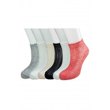 6 Adet Örgü İşlemeli Kadın Fantezi Bilek Çorap 