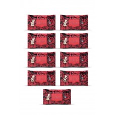 9 Paket Red Rose Islak Havlu Mendil 90 Adet Kapaklı Gül Kokulu 