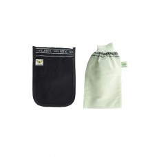 2 Adet Kalın Siyah ve Beyaz Hamam Kesesi 25x17 Cm 