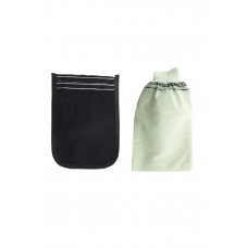 2 Adet Kalın Siyah ve Beyaz Hamam Kesesi 25x17 Cm 