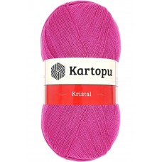 Kristal Çift Katlı El Örgü Lif İpi Fuşya K440 