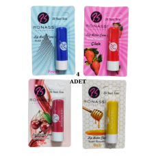 RS Ronassi Dudak Koruyucu ve Parlatıcısı Fresh Çilek Vişne ve Ballı 4 Lü Set 