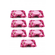 7 Paket Red Rose Islak Havlu Mendil 90 Adet Kapaklı Gül Kokulu 