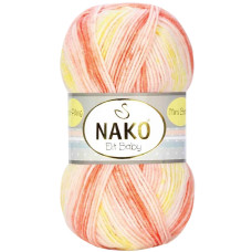 Elit Baby Mini Batik Bebe El Örgü İpi Turuncu Sarı 32430 