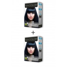 2X2 Tüp Krem Saç Boyası Seti Mavi Siyah No:1.1 