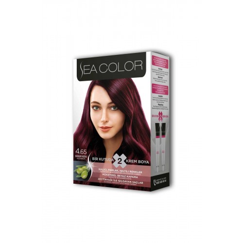 2 Tüp Krem Saç Boyası Seti Şarap Kızılı No:4.65