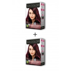 2X2 Tüp Krem Saç Boyası Seti Şarap Kızılı No:4.65