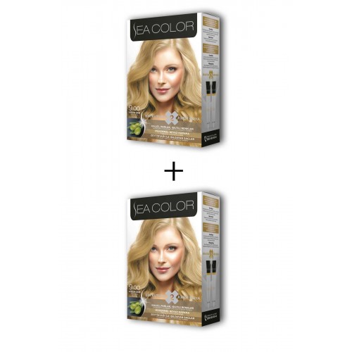 2X2 Tüp Krem Saç Boyası Seti Yoğun Sarı No:9.00