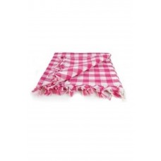 Kareli Saçaklı Kırmızı Masa/piknik/sofra Örtüsü 165x170 Cm 