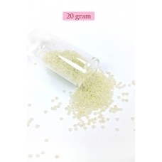 Dökme Cam Kum Boncuk (11/0) 2 mm - 20 Gram -  Krem - BNC012 