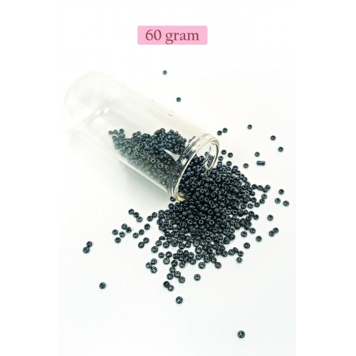 Dökme Cam Kum Boncuk (11/0) 2 mm - 60 Gram -  Koyu Yeşil - BNC054