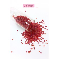 Dökme Cam Kum Boncuk (11/0) 2 mm - 20 Gram -  Morlu Kırmızı - BNC028 